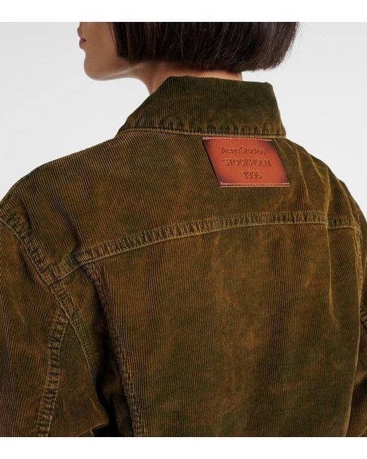 Acne Green Cotton Corduroy Jacket