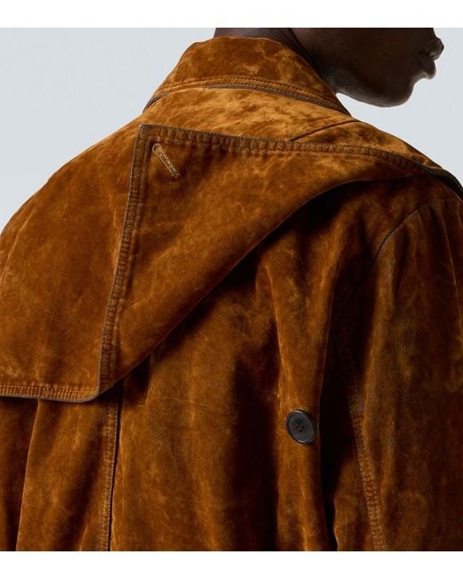 Dries Van Noten Brown Vassel Belted Cotton Biker Jacket for men