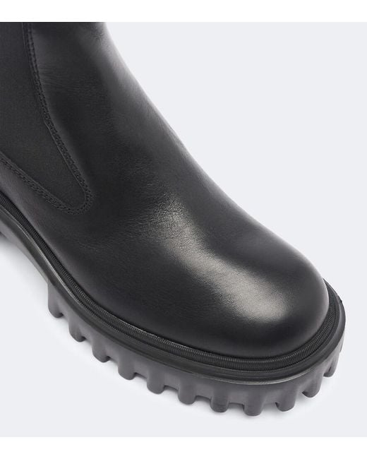 Hogan Black H700 Leather Chelsea Boots