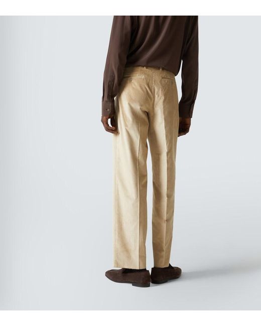 Canali Natural Cotton Corduroy Straight Pants for men