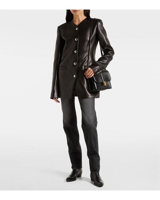 Khaite Black Naran Leather Jacket