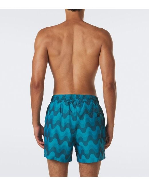Frescobol Carioca Blue Rio Printed Swim Trunks for men