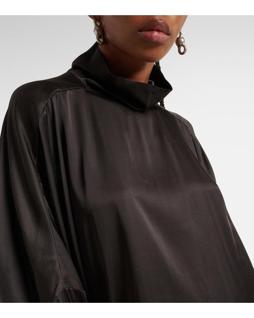Rick Owens Black Jumbo Turtleneck Top