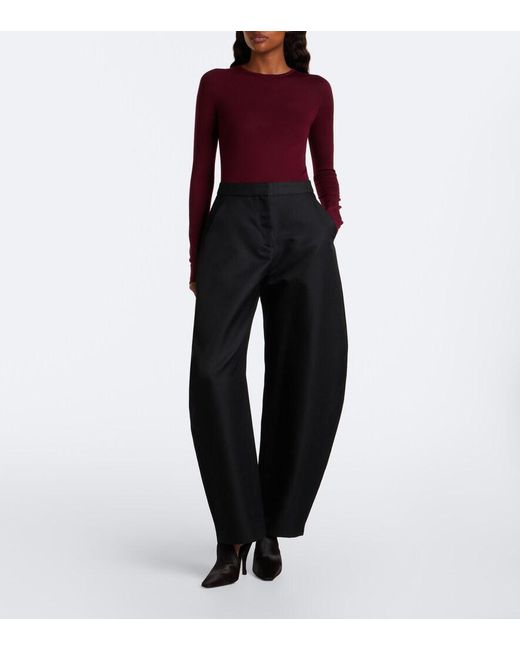 Alaïa Purple Wool Bodysuit