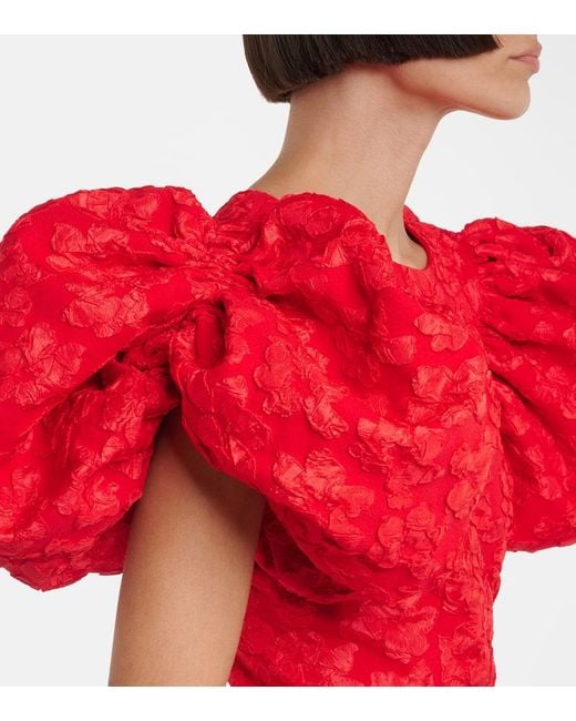 ROTATE BIRGER CHRISTENSEN Red Midikleid Aus Jacquard
