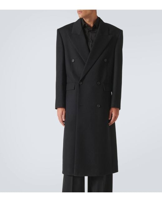 The Row Black Velasco Wool And Cashmere-Blend Overcoat for men