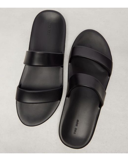 The Row Black Foam Rubber Sandals
