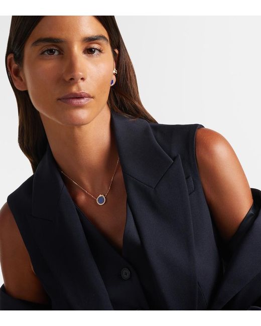 Repossi White Antifer 18Kt Necklace With Lapis Lazuli And Diamonds