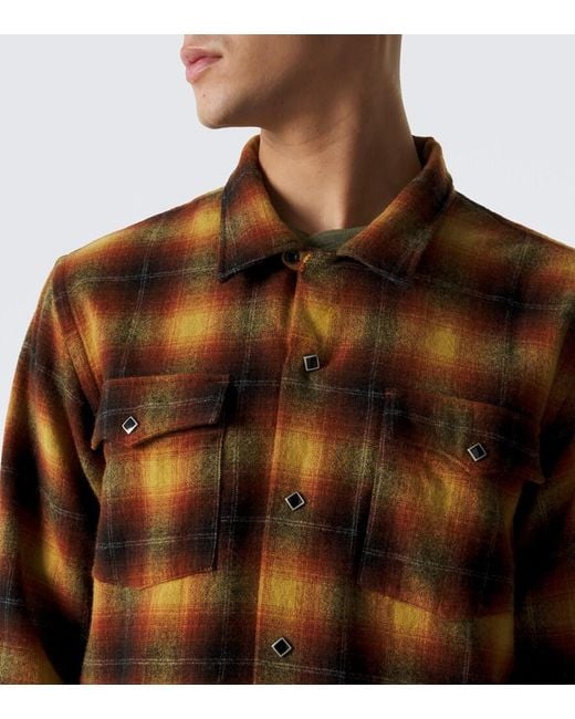 RRL Brown Plaid Wool-Blend Shirt for men