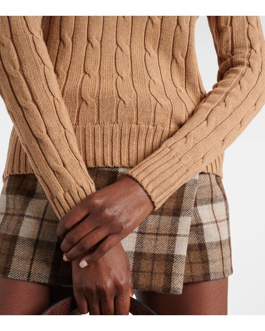 Pull ras-du-cou en coton Polo Ralph Lauren en coloris Brown