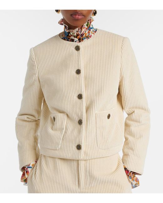Etro Natural Cotton Corduroy Jacket