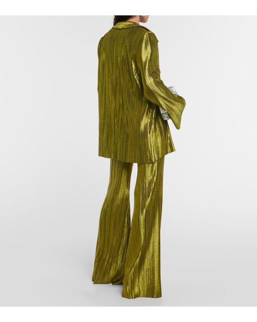 Galvan Green Nuage Pleated Blazer