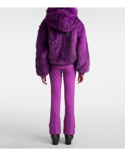 Goldbergh Purple Indira Reversible Faux-Fur Ski Jacket
