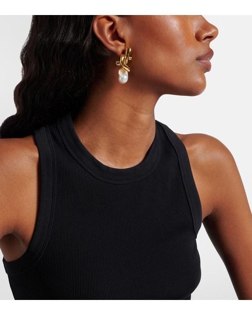 Orecchini Chain Link Con Perle di Givenchy in Metallic