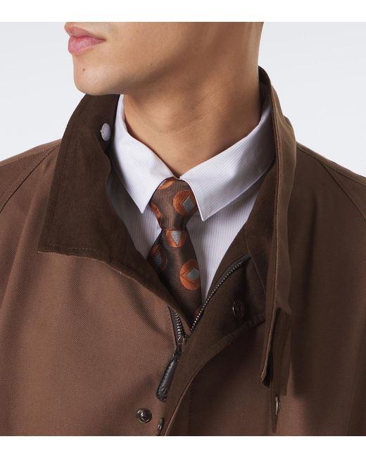 Giorgio Armani Brown Silk Jacquard Tie for men
