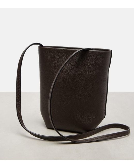 The Row Black N/S Park Leather Crossbody Bag