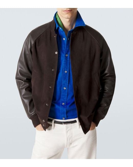 Tom Ford Blue Cotton Twill Western Shirt for men