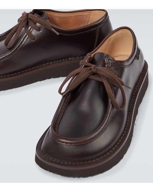 Loewe Faro Leather Loafers in Brown for Men | Lyst