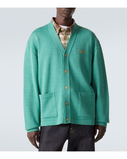 Visvim Green Selmer Wool Cardigan for men