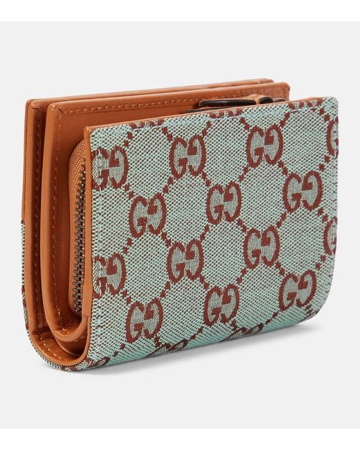 Gucci Multicolor GG Leather-trimmed Wallet