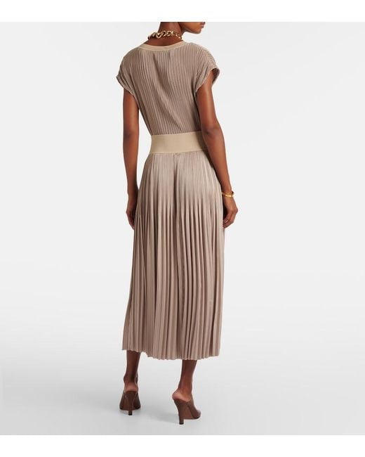 Joseph Natural Rabat Plisse Midi Skirt