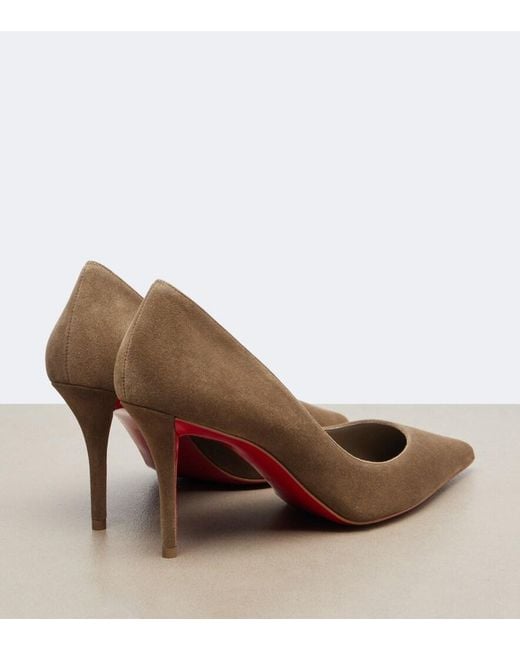 Christian Louboutin Brown Miss Z Suede Pumps