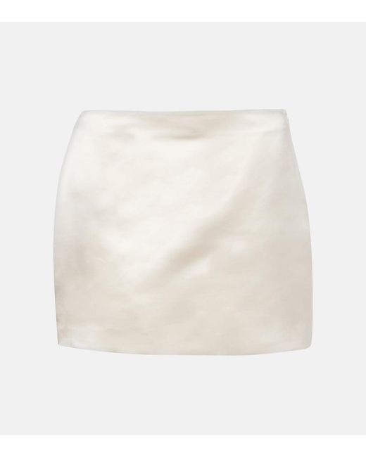 Lisa Yang White Silk Miniskirt