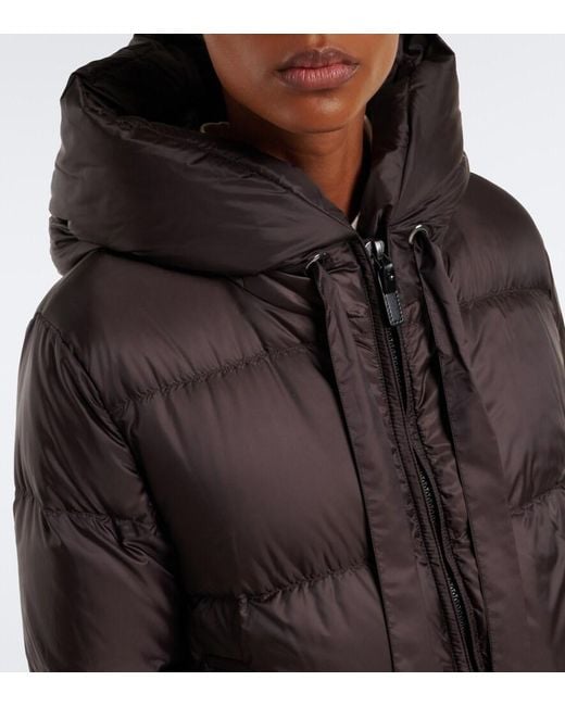 Max Mara Brown The Cube Hooded Quilted Down Jacket
