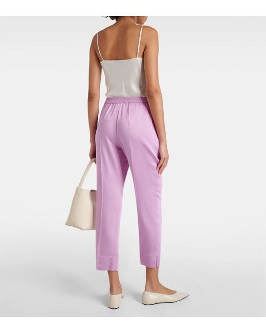 Joseph Pink Tottenham Cropped Straight Pants