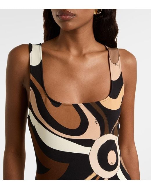 Vestido Corto Marmo De Jersey Emilio Pucci de color Black