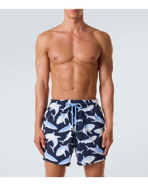 Vilebrequin Blue Printed Swim Trunks for men