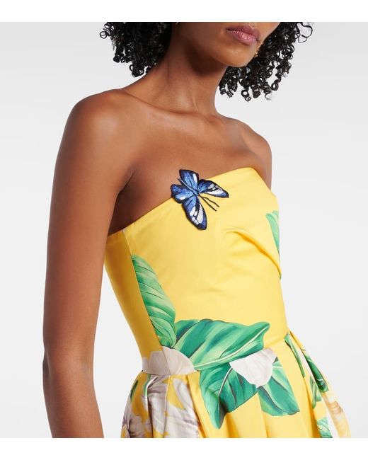 LEO LIN Yellow Bustier-Kleid Lynn Aus Baumwolle