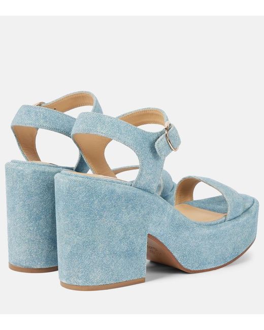 Gabriela Hearst Blue Iman Denim Platform Sandals