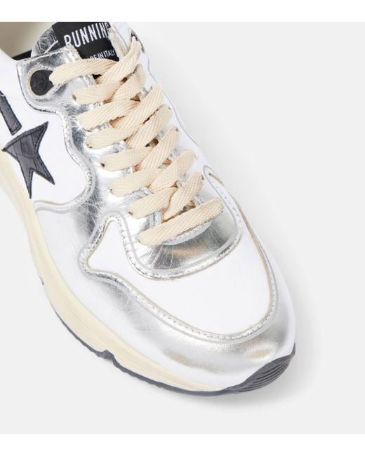 Golden Goose Deluxe Brand White Running Sole Leather Sneakers