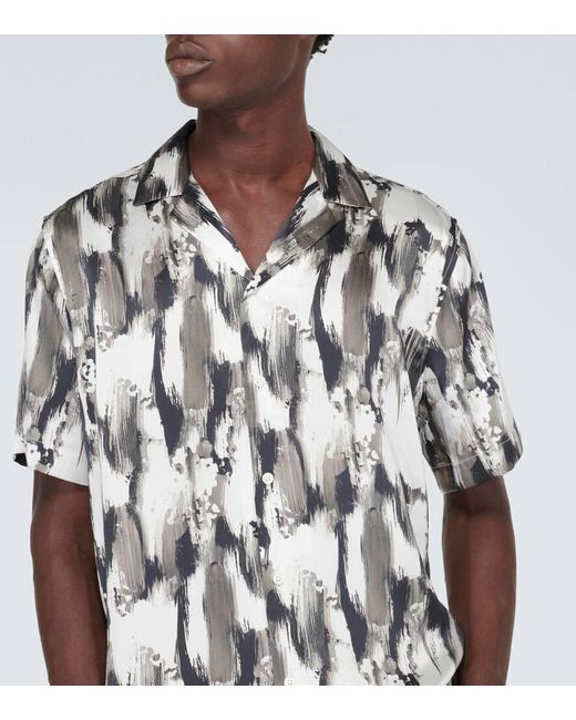 Frescobol Carioca Bedrucktes Hemd Roberto aus Seide in Multicolor für Herren