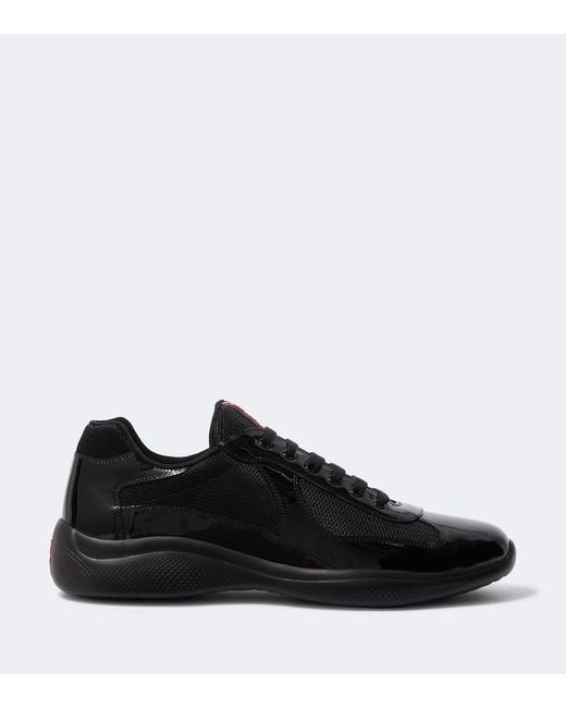 Prada Black Patent Leather Sneakers for men
