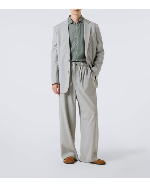 Loewe Gray Wool Blazer for men
