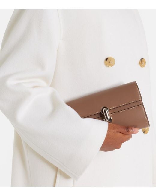 SAVETTE Brown Symmetry Mini Leather Crossbody Bag