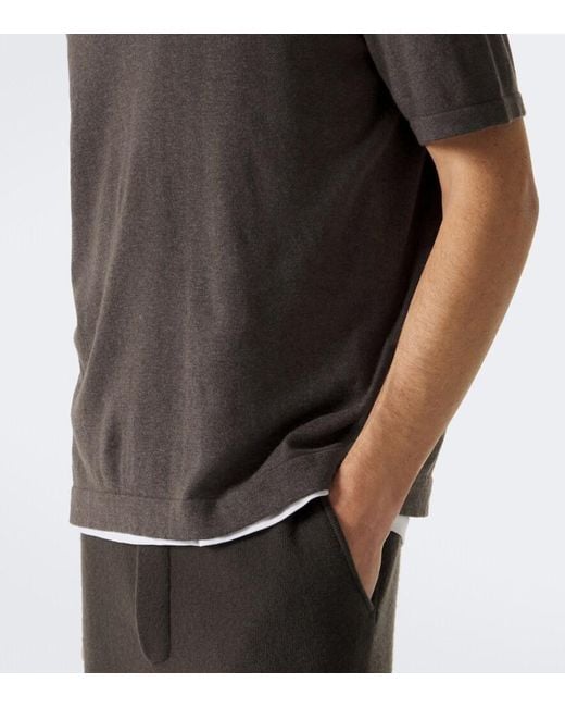 Lisa Yang Black Keir Cotton And Cashmere Polo Shirt for men