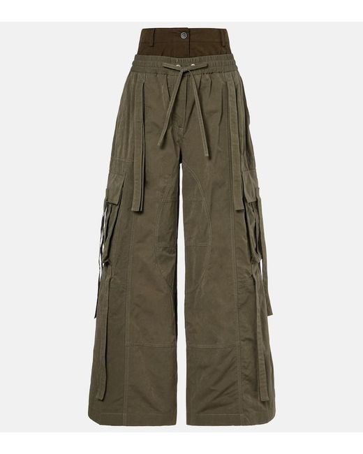 Dolce & Gabbana Green Layered Cargo Pants