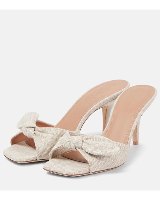 Malone Souliers Natural Vargas 70 Canvas Mules