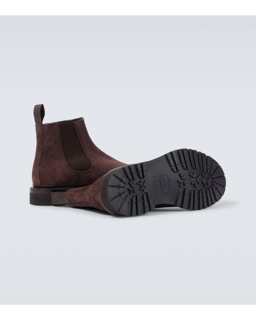 George Cleverley Brown Jason Suede Chelsea Boots for men