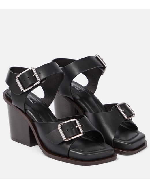 Lemaire Embellished Leather Sandals in Black | Lyst