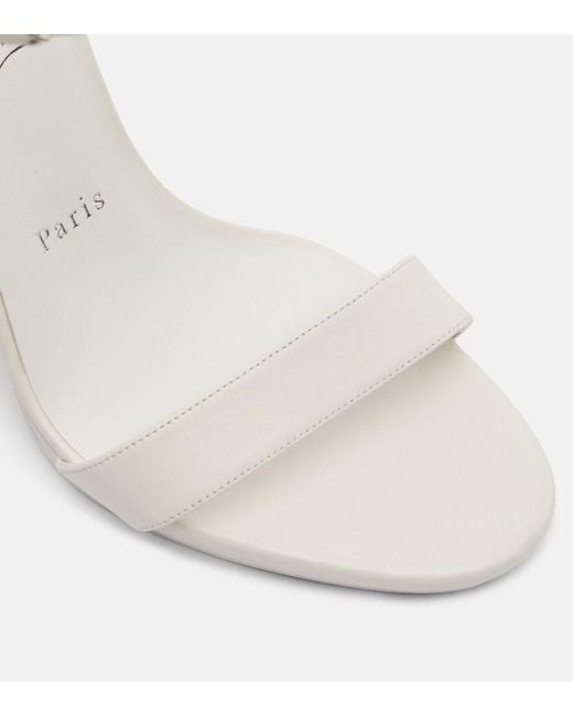 Christian Louboutin White Miss Z 120 Leather Sandals