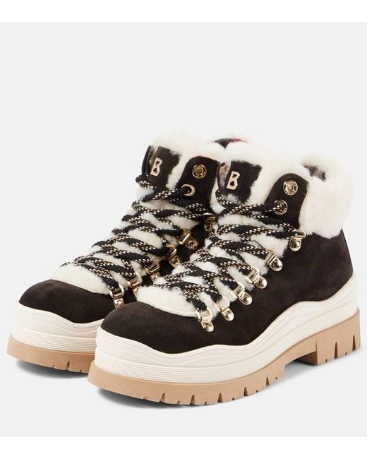Botas Con Cordones Arosa De Ante Con Borrego Bogner de color Multicolor