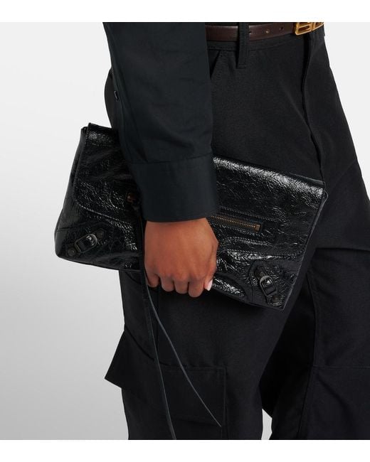 Balenciaga Black Le City Leather Clutch