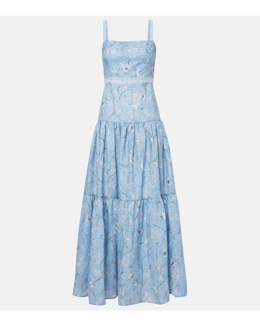 Abito Lungo Lima Lymanopoda di Agua Bendita in Blue