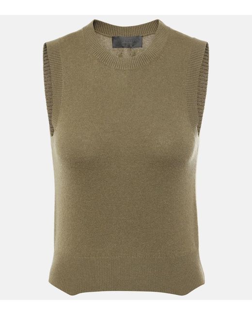 Nili Lotan Green May Cashmere Sweater Vest