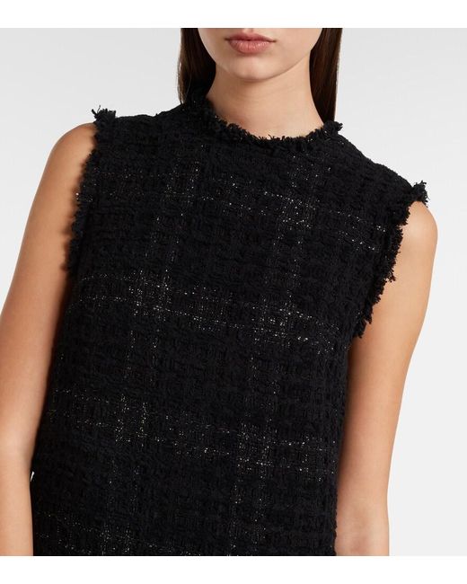 Versace Black Medusa '95 Cotton-Blend Tweed Minidress