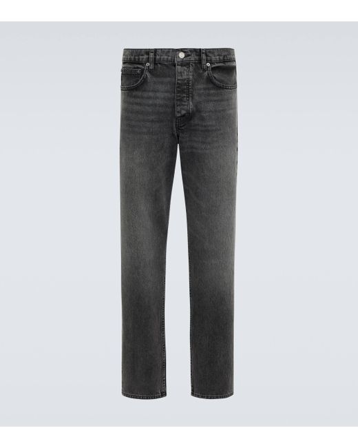FRAME Gray Mid-rise Straight Jeans for men